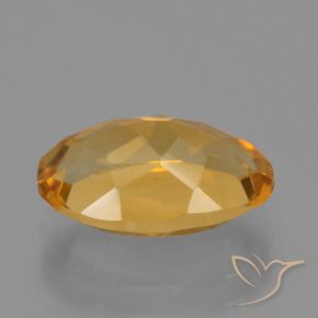 Citrino Dorato medio-scuro naturale da 3.06 ct, Ovale, VVS-VS