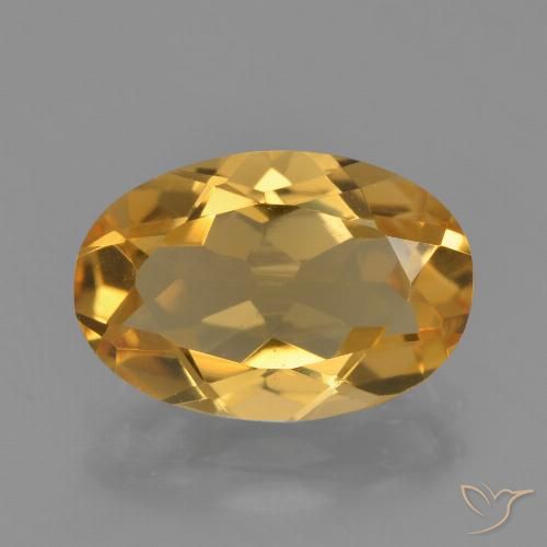 2.75ct Naturale Arancio Dorato Profondo Citrino, Ovale, VVS-VS