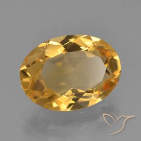 Citrino Arancio Dorato Profondo naturale da 3.23 ct, Ovale, VVS-VS