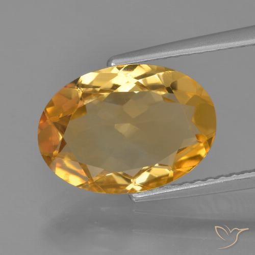 3.25ct Naturale Dorato medio-scuro Citrino, Ovale, VVS-VS