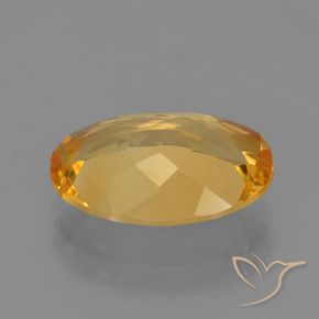 Citrino Dorato medio-scuro naturale da 3.25 ct, Ovale, VVS-VS