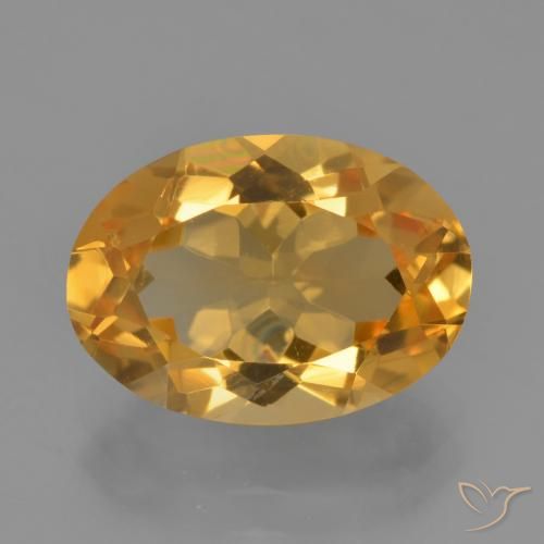 3.75ct Naturale Arancio Scuro-Oro Citrino, Ovale, VS