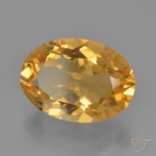 Citrino Arancio Scuro-Oro naturale da 3.75 ct, Ovale, VS