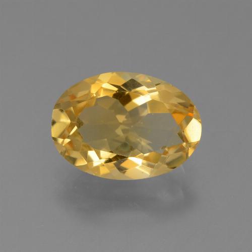 Citrino Arancio Dorato Profondo naturale da 3.05 ct, Taglio ovale, VVS-VS