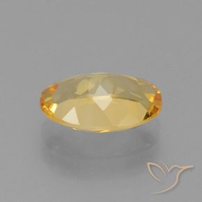 Citrino Dorato medio-chiaro naturale da 3.17 ct, Ovale, VVS