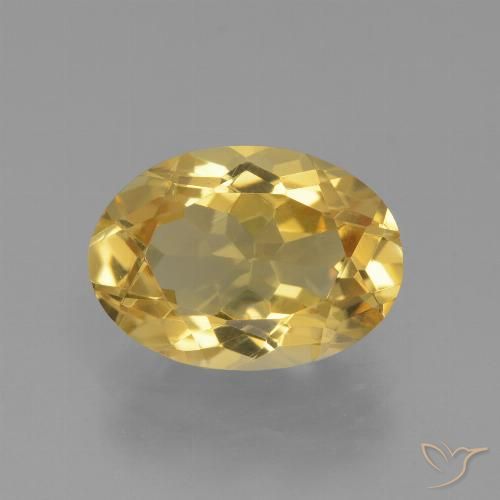3.88ct Naturale Dorato medio-chiaro Citrino, Ovale, VVS-VS