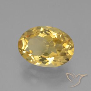 Citrino Dorato medio-chiaro naturale da 3.88 ct, Ovale, VVS-VS