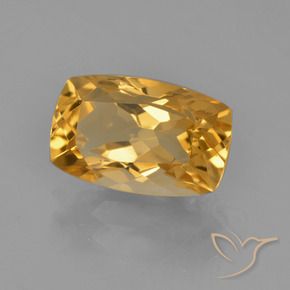 Citrino Arancio Dorato Profondo naturale da 3.06 ct, Cuscino, VVS-VS