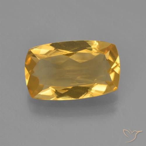 2.30ct Naturale Dorato medio-scuro Citrino, Cuscino, VVS-VS