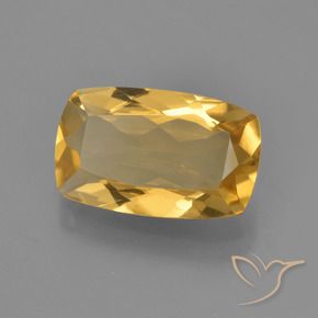 Citrino Dorato medio-scuro naturale da 2.30 ct, Cuscino, VVS-VS