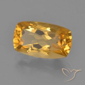 Citrino Arancio intenso-OroG naturale da 3.28 ct, Cuscino, VVS-VS