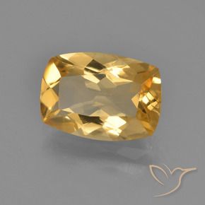 Citrino Dorato medio-scuro naturale da 2.44 ct, Cuscino, VVS-VS
