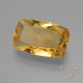 Citrino Dorato medio-scuro naturale da 3.87 ct, Cuscino, VVS