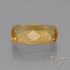 Citrino Dorato medio-scuro naturale da 3.87 ct, Cuscino, VVS