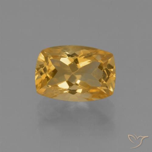 2.84ct Naturale Dorato medio-scuro Citrino, Cuscino, VVS-VS