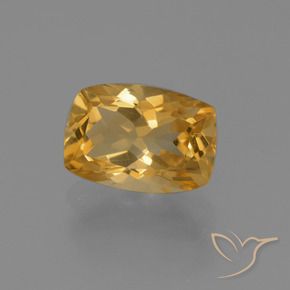 Citrino Dorato medio-scuro naturale da 2.84 ct, Cuscino, VVS-VS