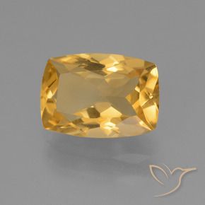 Citrino Dorato medio-scuro naturale da 3.50 ct, Cuscino, VVS