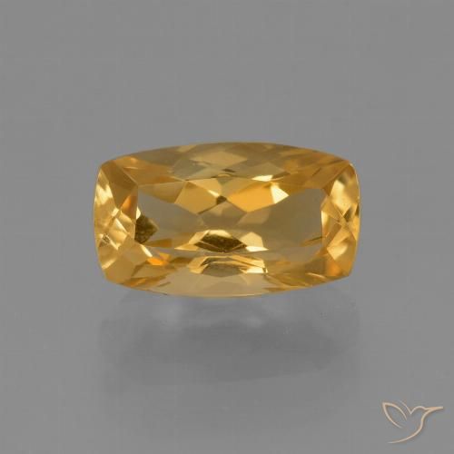2.96ct Naturale Arancio Dorato Profondo Citrino, Cuscino, VVS-VS