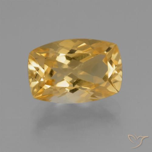 4.12ct Naturale Arancio Dorato Profondo Citrino, Cuscino, VVS-VS
