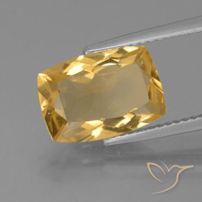 Citrino Dorato medio-scuro naturale da 3.51 ct, Cuscino, VVS-VS