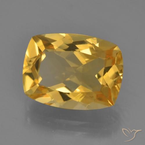 Citrino Dorato scuro naturale da 4.24 ct, Cuscino, VVS-VS