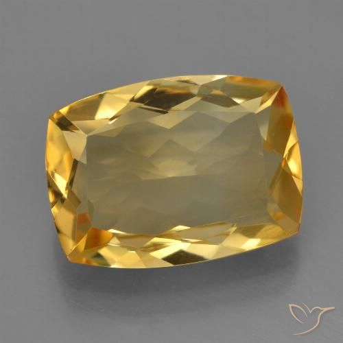 4.46ct Naturale Arancio Dorato Profondo Citrino, Cuscino, VVS-VS