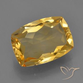 Citrino Arancio Dorato Profondo naturale da 4.51 ct, Cuscino, VVS-VS