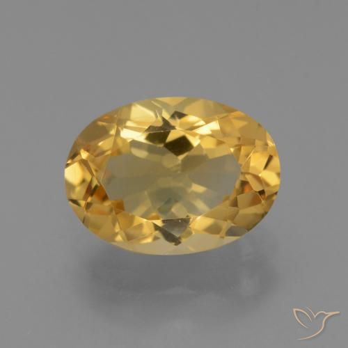 3.88ct Naturale Dorato medio-scuro Citrino, Ovale, VVS-VS