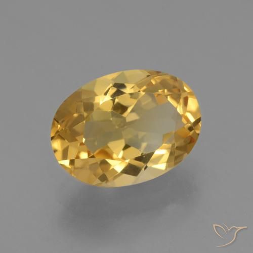 Citrino Dorato medio-scuro naturale da 3.88 ct, Ovale, VVS-VS