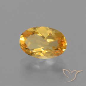 Citrino Arancio intenso-OroG naturale da 2.42 ct, Ovale, VVS-VS