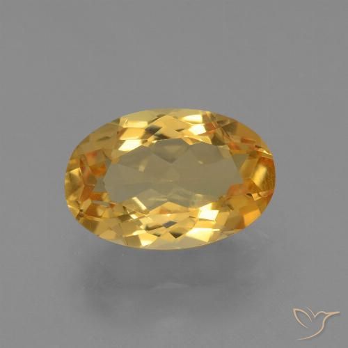 3.17ct Naturale Dorato medio-scuro Citrino, Ovale, VVS-VS