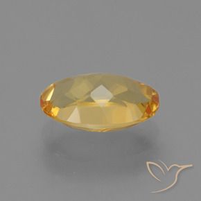 Citrino Dorato medio-scuro naturale da 3.17 ct, Ovale, VVS-VS
