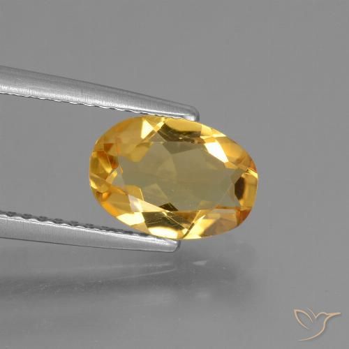 1.40ct Naturale Dorato medio-scuro Citrino, Ovale, VVS-VS