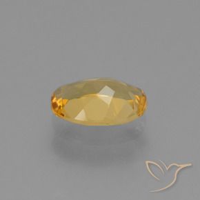 Citrino Dorato medio-scuro naturale da 1.40 ct, Ovale, VVS-VS
