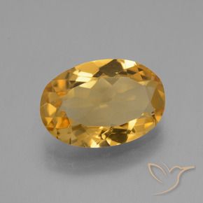 Citrino Arancio Dorato Profondo naturale da 3.00 ct, Ovale, VVS-VS