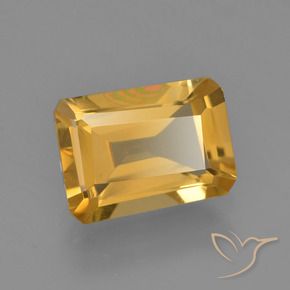 Citrino Dorato medio-scuro naturale da 2.24 ct, Ottagonale / Taglio smeraldo, VVS-VS