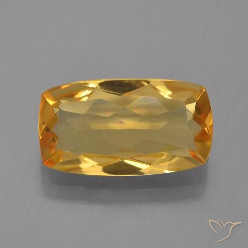 2.53ct Naturale Arancio Scuro-Oro Citrino, Cuscino, VVS-VS