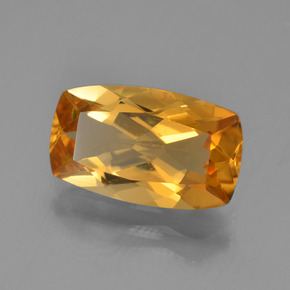 Citrino naturale oro da 2,64 ct, taglio a cuscino, VVS-VS