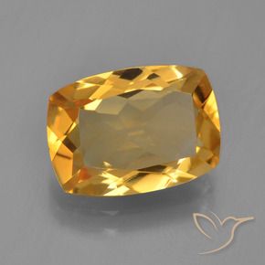 Citrino Arancio Scuro-Oro naturale da 3.04 ct, Cuscino, VVS-VS