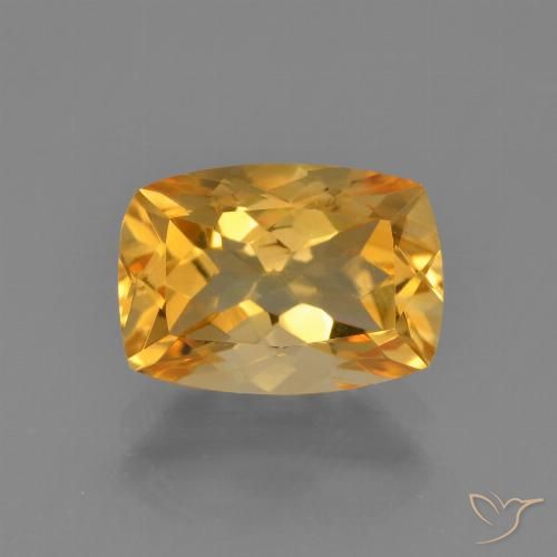 2.65ct Naturale Arancio Scuro-Oro Citrino, Cuscino, VVS-VS