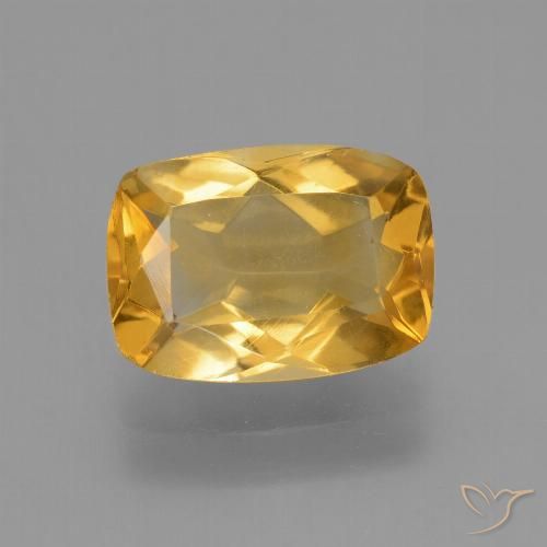 2.77ct Naturale Oro brillante Citrino, Cuscino, VS