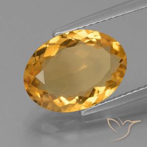 Citrino Arancio medio-chiaro-oroG naturale da 3.77 ct, Ovale, VVS-VS