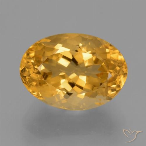 4.93ct Naturale Arancio-Oro Citrino, Ovale, VVS-VS