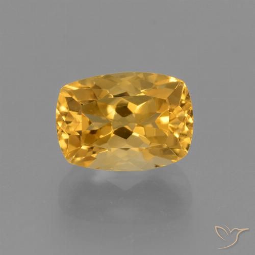 2.53ct Naturale Arancio medio-chiaro-oroG Citrino, Cuscino, VVS-VS