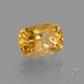Citrino Arancio medio-chiaro-oroG naturale da 2.53 ct, Cuscino, VVS-VS