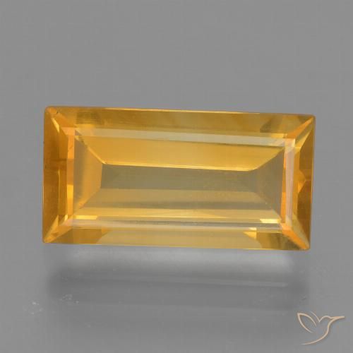 3.92ct Naturale Arancio-Oro Citrino, Taglio a baguette, VS