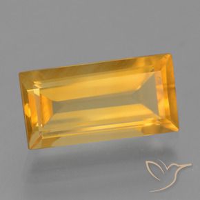 Citrino Arancio-Oro naturale da 3.92 ct, Taglio a baguette, VS