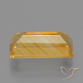 Citrino Arancio-Oro naturale da 3.92 ct, Taglio a baguette, VS