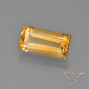 Citrino Arancio Medio naturale da 2.92 ct, Taglio a baguette, VVS-VS