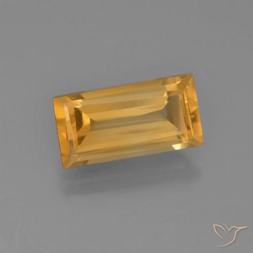 Citrino Arancio-Oro naturale da 2.86 ct, Taglio a baguette, VVS-VS